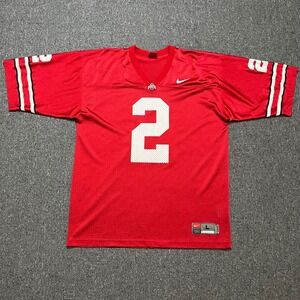 Nike Ohio State‎ Buckeyes Football Jersey #2 Red Mens Size L NCAA Team
